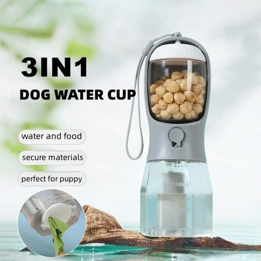Three-in-one Portable Pet Water Bottle